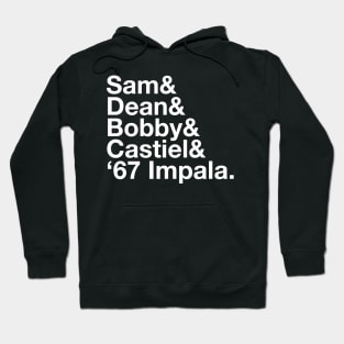 SUPERNATURAL Dean and Sam WINCHESTER Castiel Bobby Singer Hoodie